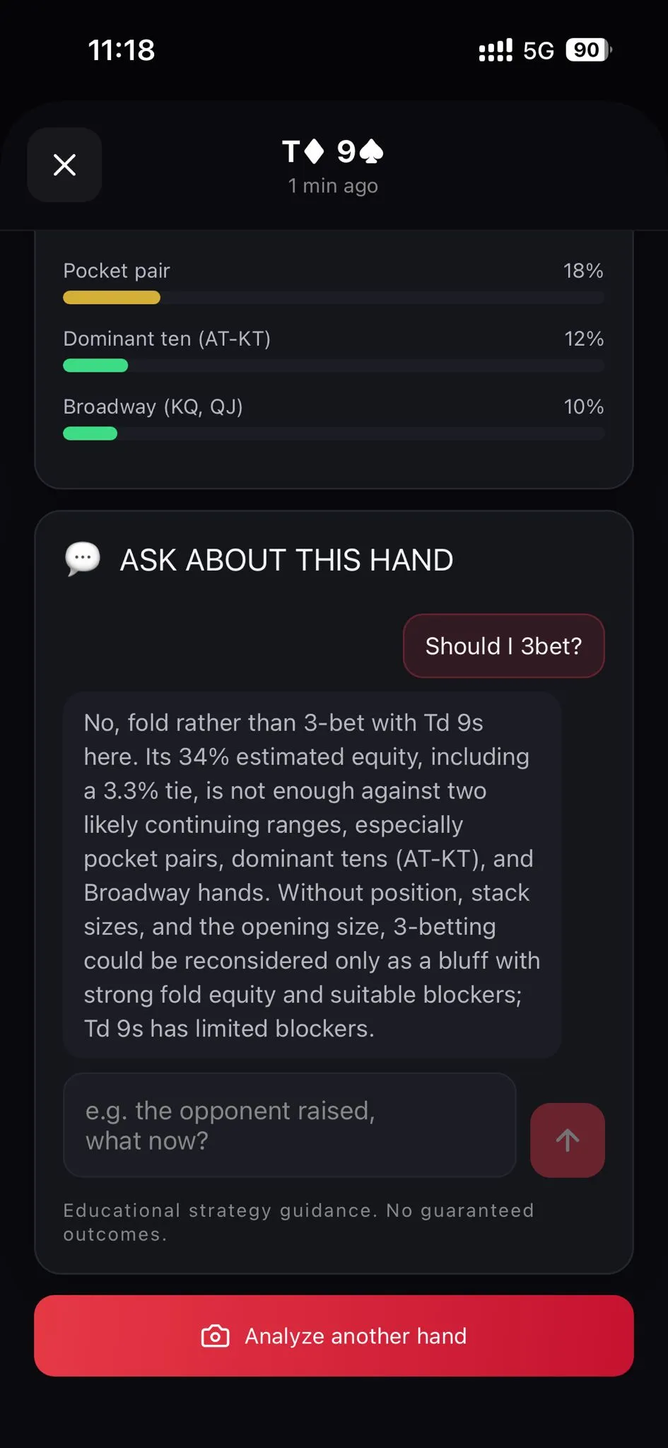 Pregunta sobre la mano